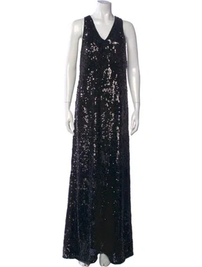 Pre-owned Calypso St Barth Silk Long Dress In Black