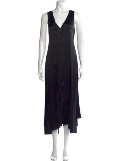 Pre-owned Calypso St Barth Silk Long Dress In Black