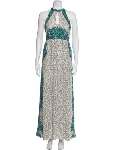 Pre-owned Calypso St Barth Silk Long Dress In Multi
