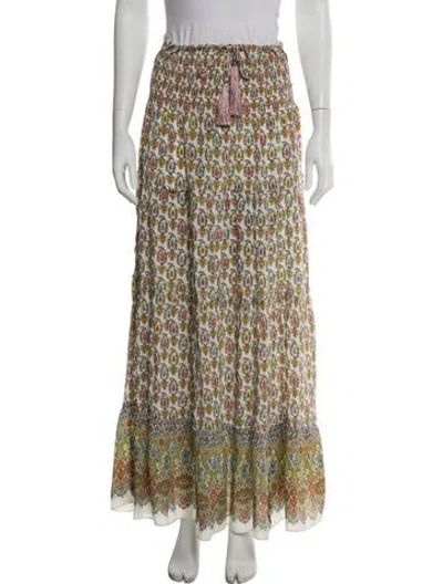 Pre-owned Calypso St Barth Silk Long Skirt In Multi