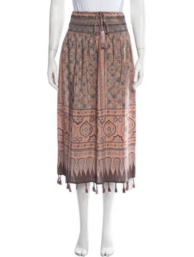 Pre-owned Calypso St Barth Silk Long Skirt In Multicolor
