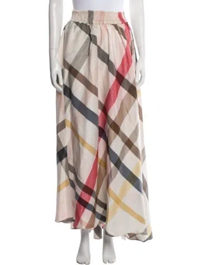 Pre-owned Calypso St Barth Silk Long Skirt In Neutrals