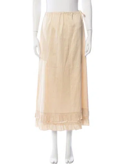 Pre-owned Calypso St Barth Silk Long Skirt In Neutrals