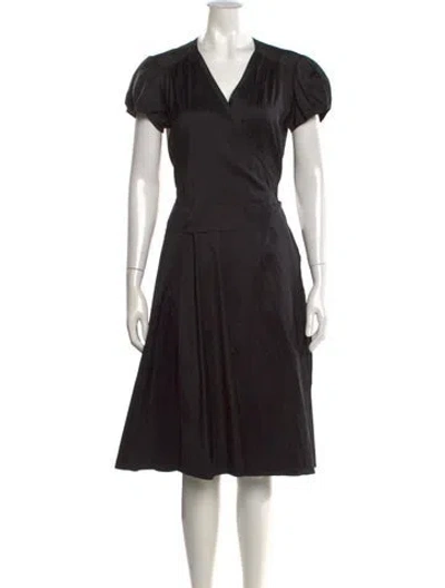 Pre-owned Calypso St Barth Silk Midi Length Dress In Black