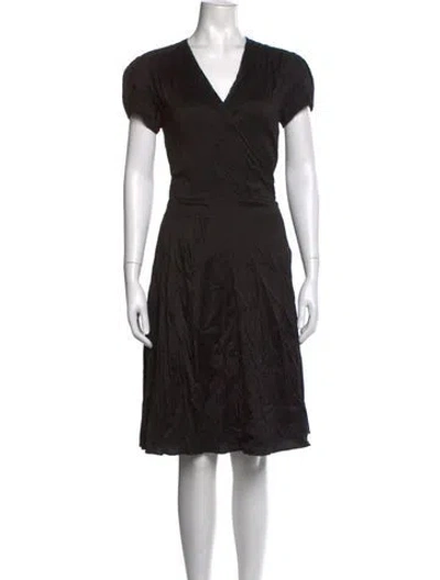 Pre-owned Calypso St Barth Silk Midi Length Dress In Black