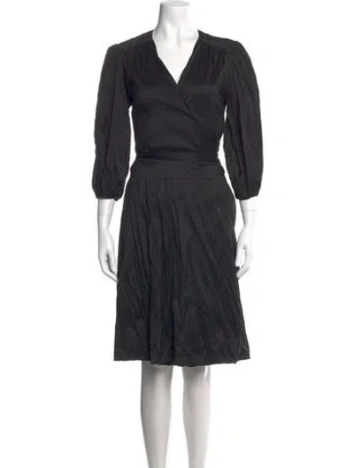 Pre-owned Calypso St Barth Silk Midi Length Dress In Black