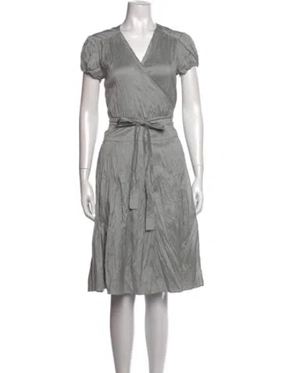 Pre-owned Calypso St Barth Silk Midi Length Dress In Grey