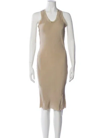 Pre-owned Calypso St Barth Silk Midi Length Dress In Neutral