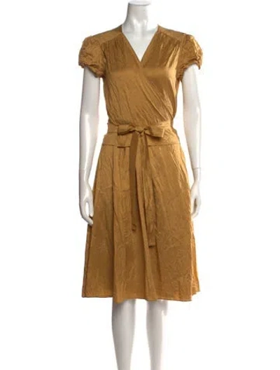 Pre-owned Calypso St Barth Silk Midi Length Dress In Neutrals
