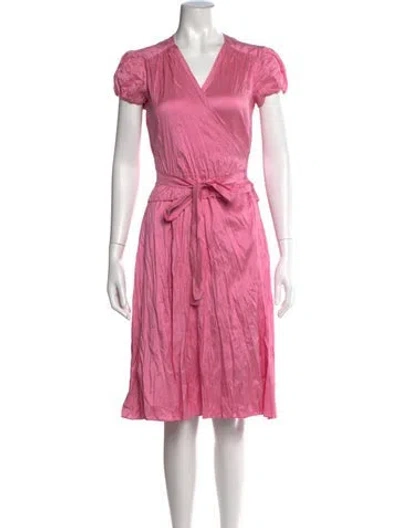 Pre-owned Calypso St Barth Silk Midi Length Dress In Pink