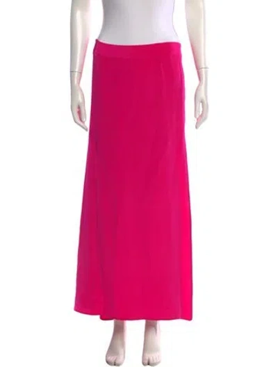 Pre-owned Calypso St Barth Silk Midi Length Skirt In Pink