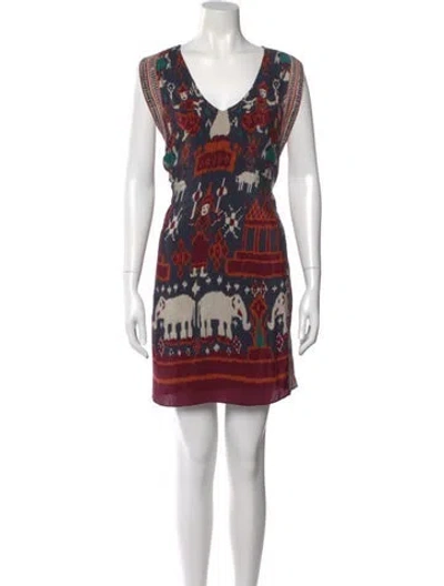 Pre-owned Calypso St Barth Silk Mini Dress In Black