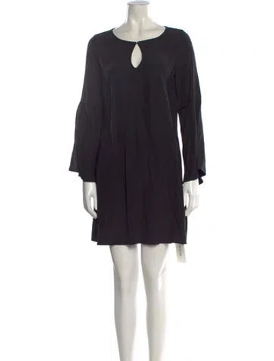 Pre-owned Calypso St Barth Silk Mini Dress In Black