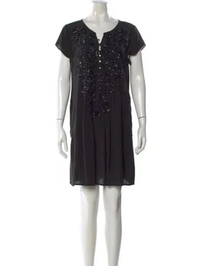 Pre-owned Calypso St Barth Silk Mini Dress In Black