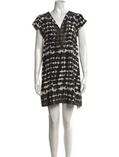 Pre-owned Calypso St Barth Silk Mini Dress In Black