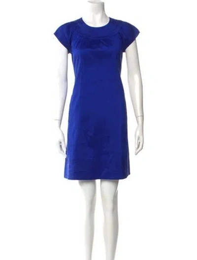 Pre-owned Calypso St Barth Silk Mini Dress In Blue