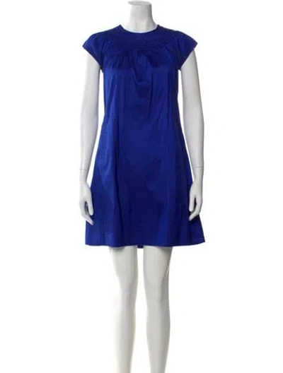 Pre-owned Calypso St Barth Silk Mini Dress In Blue