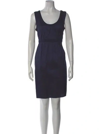 Pre-owned Calypso St Barth Silk Mini Dress In Blue