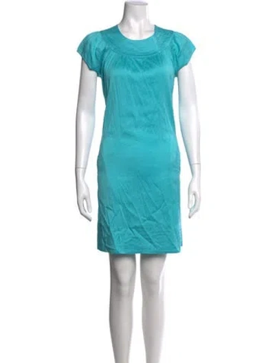 Pre-owned Calypso St Barth Silk Mini Dress In Blue