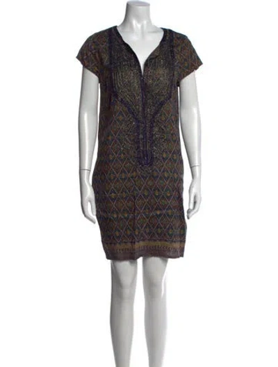 Pre-owned Calypso St Barth Silk Mini Dress In Blue