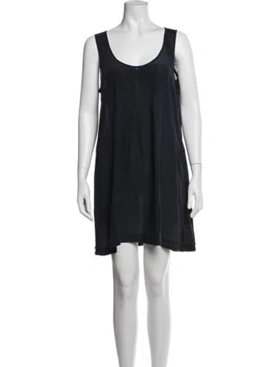 Pre-owned Calypso St Barth Silk Mini Dress In Blue