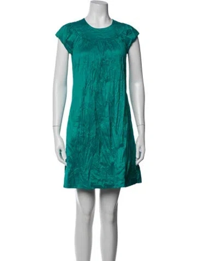 Pre-owned Calypso St Barth Silk Mini Dress In Green