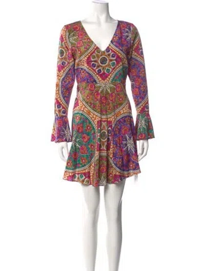 Pre-owned Calypso St Barth Silk Mini Dress In Multi