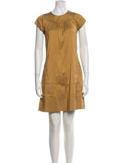 Pre-owned Calypso St Barth Silk Mini Dress In Neutral