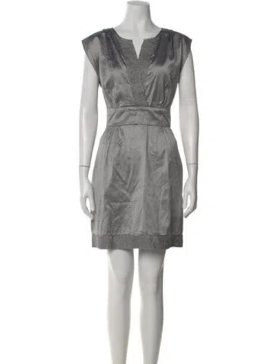 Pre-owned Calypso St Barth Silk Mini Dress In Neutral