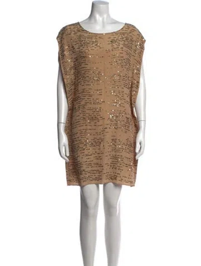 Pre-owned Calypso St Barth Silk Mini Dress In Neutrals