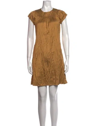 Pre-owned Calypso St Barth Silk Mini Dress In Neutrals