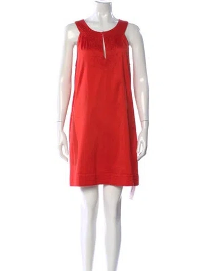 Pre-owned Calypso St Barth Silk Mini Dress In Orange