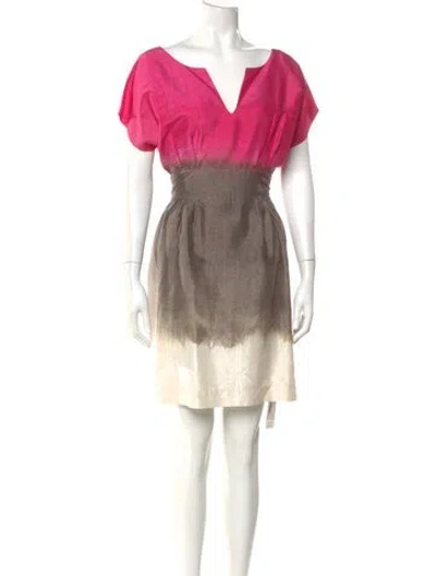 Pre-owned Calypso St Barth Silk Mini Dress In Pink