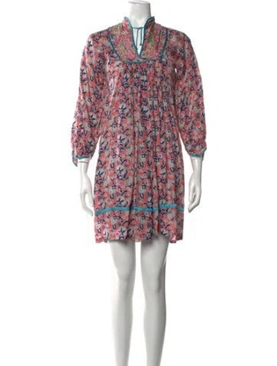 Pre-owned Calypso St Barth Silk Mini Dress In Pink