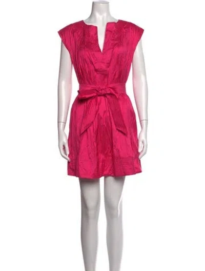 Pre-owned Calypso St Barth Silk Mini Dress In Pink