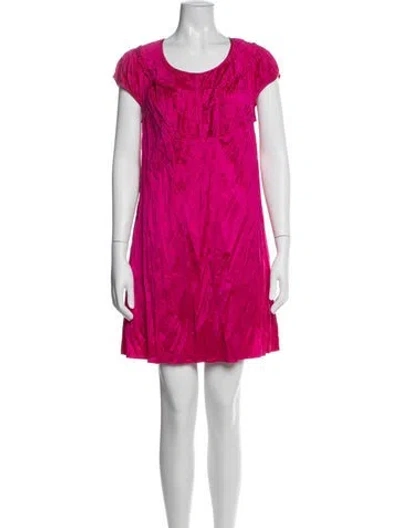 Pre-owned Calypso St Barth Silk Mini Dress In Pink