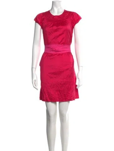 Pre-owned Calypso St Barth Silk Mini Dress In Pink