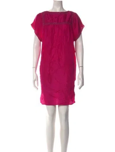 Pre-owned Calypso St Barth Silk Mini Dress In Pink