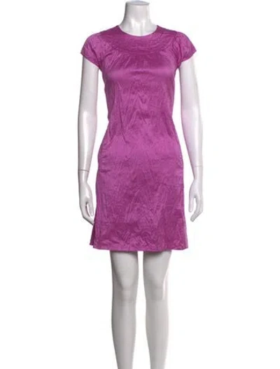 Pre-owned Calypso St Barth Silk Mini Dress In Purple