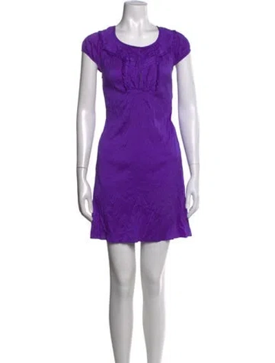 Pre-owned Calypso St Barth Silk Mini Dress In Purple