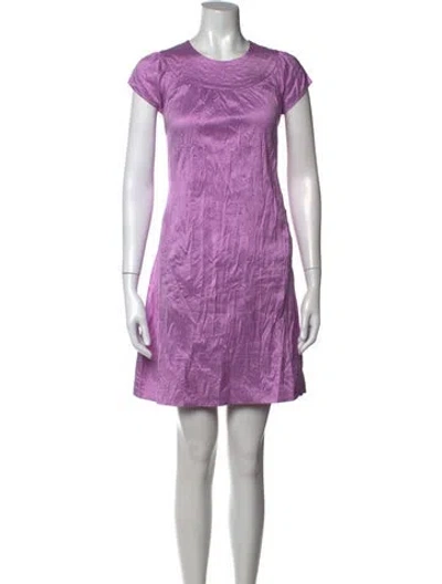 Pre-owned Calypso St Barth Silk Mini Dress In Purple