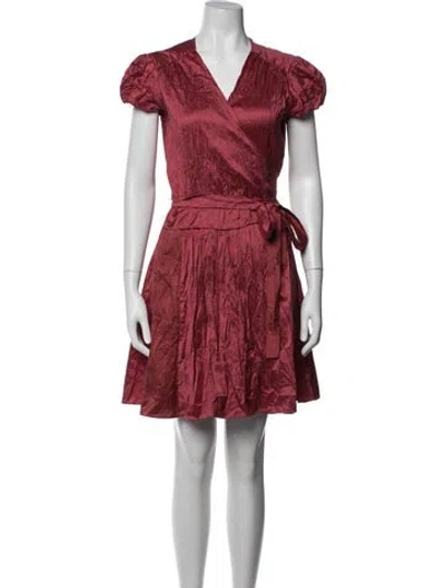Pre-owned Calypso St Barth Silk Mini Dress In Red