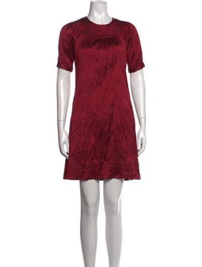 Pre-owned Calypso St Barth Silk Mini Dress In Red