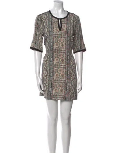 Pre-owned Calypso St Barth Silk Mini Dress In White