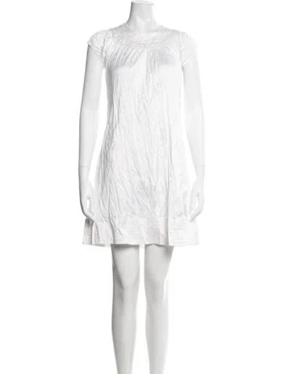 Pre-owned Calypso St Barth Silk Mini Dress In White
