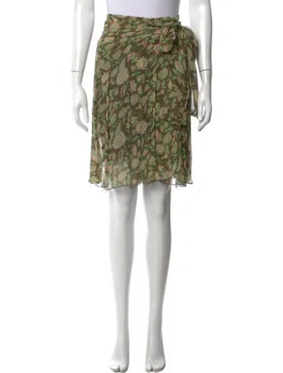 Pre-owned Calypso St Barth Silk Mini Skirt In Green