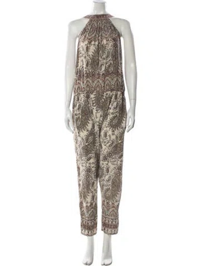 Pre-owned Calypso St Barth Silk Paisley Print Jumpsuit