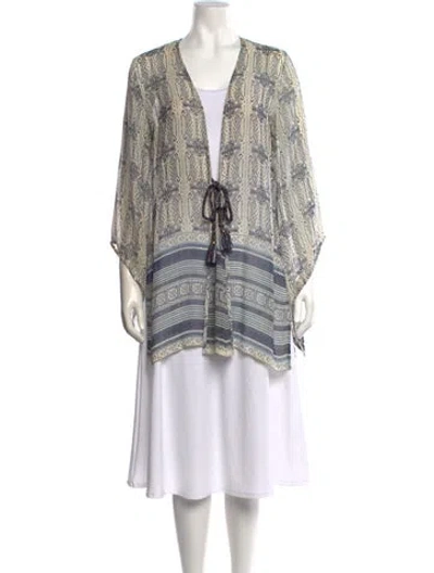 Pre-owned Calypso St Barth Silk Patterned Top In Multi