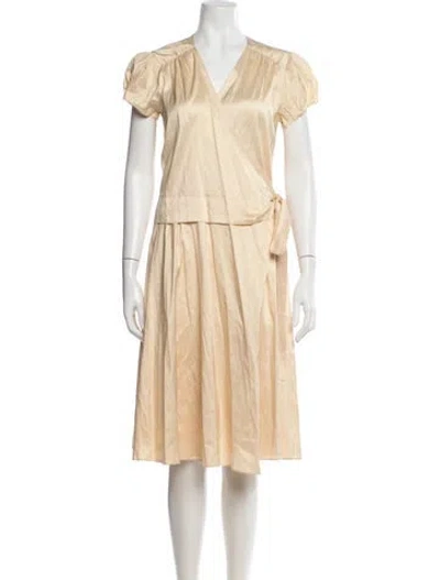 Pre-owned Calypso St Barth Silk Robe In Neutral