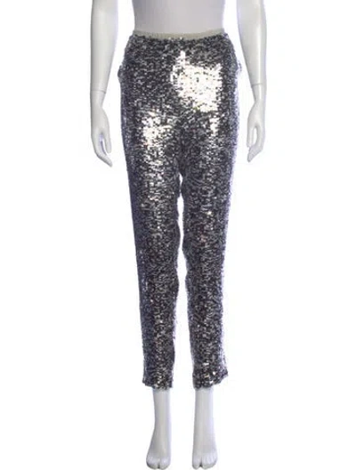 Pre-owned Calypso St Barth Silk Skinny Leg Pants In Blue
